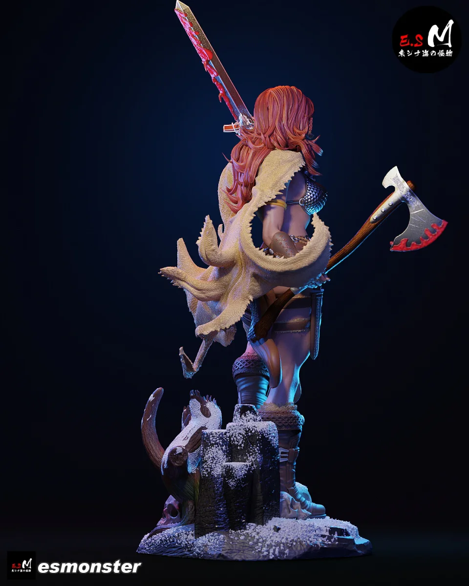 Red Sonja | Fan Art | 3D Printed Resin Model Garage Kit | *Un-Painted* | ES Monster 4