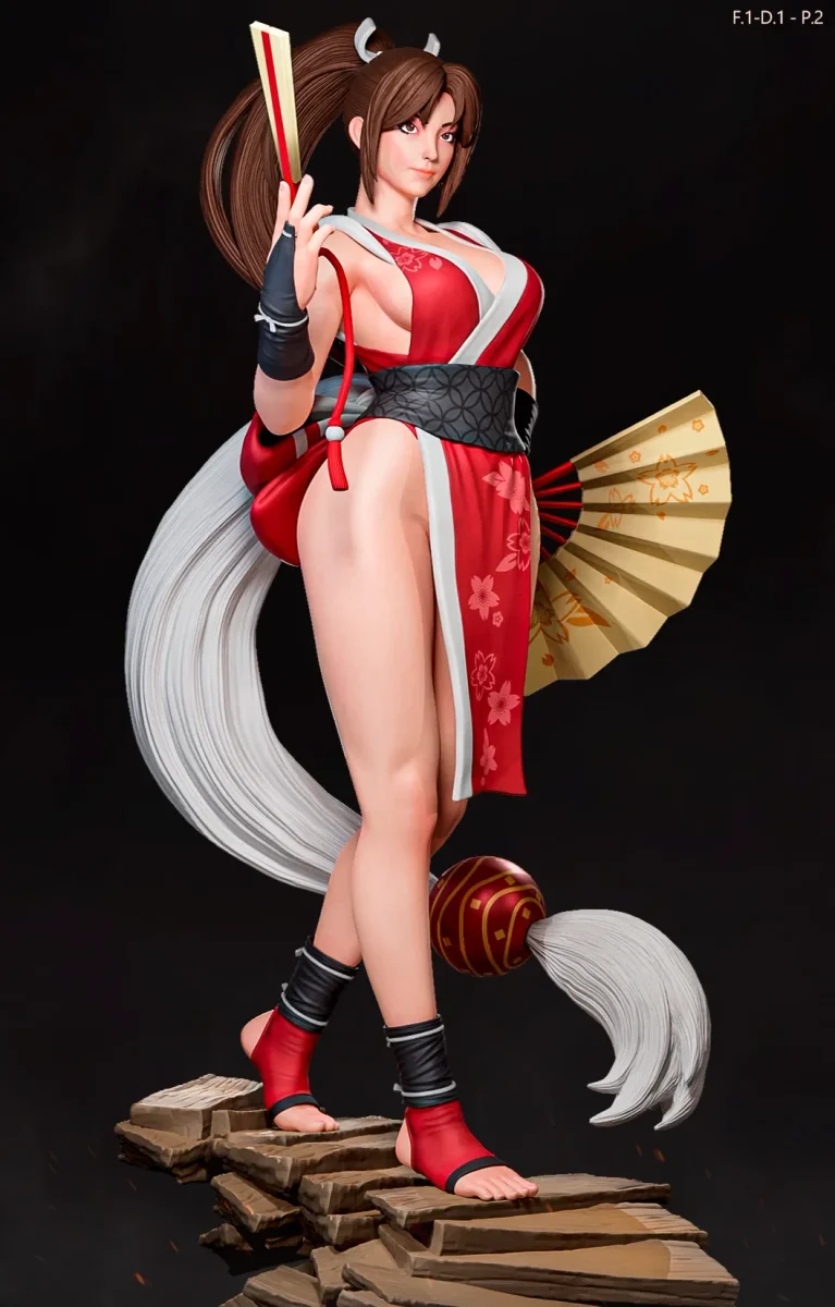 Mai Shiranui (Dress 1 Pose2) | Fan Art | 3D Printed Resin Model Garage Kit | *Un-Painted* | ES Monster