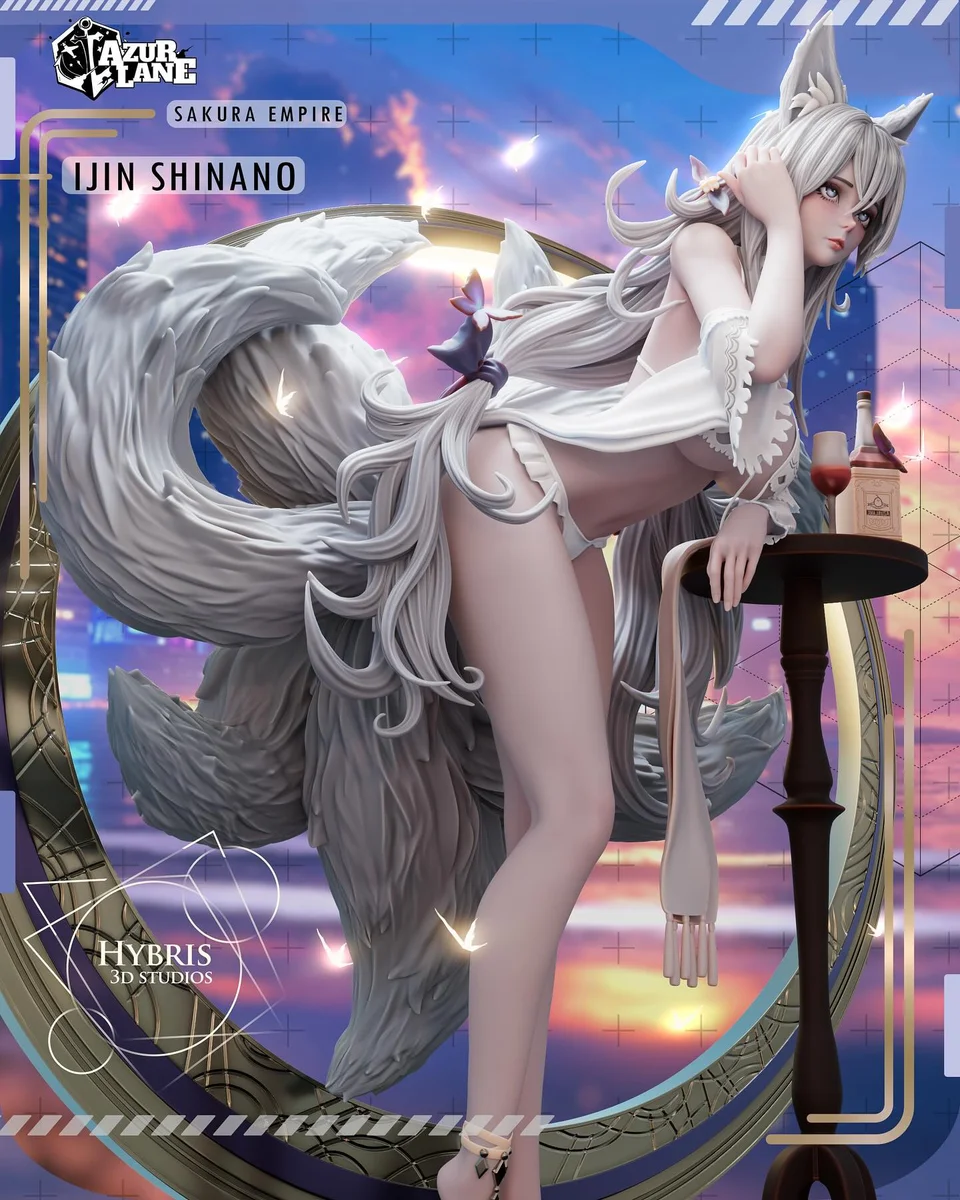 Ijin Shinano | Fan Art | 3D Printed Resin Model Garage Kit | *Un-Painted* | Hybris Studios 6