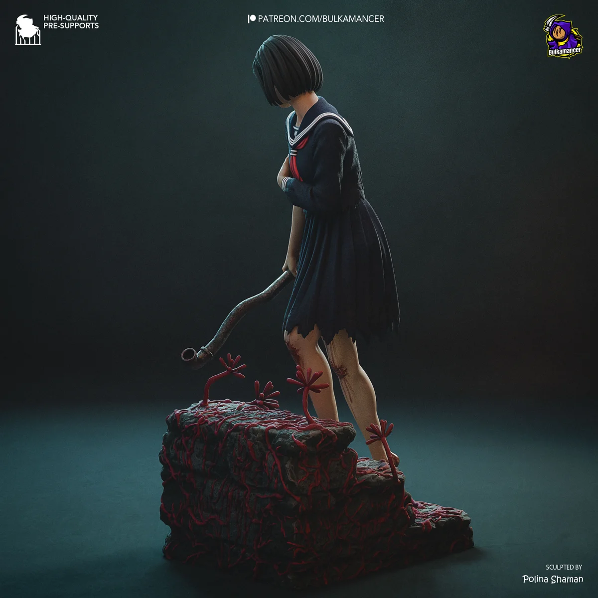 Hinako | Fan Art | 3D Printed Resin Model Garage Kit | *Un-Painted* | Bulkamancer 5