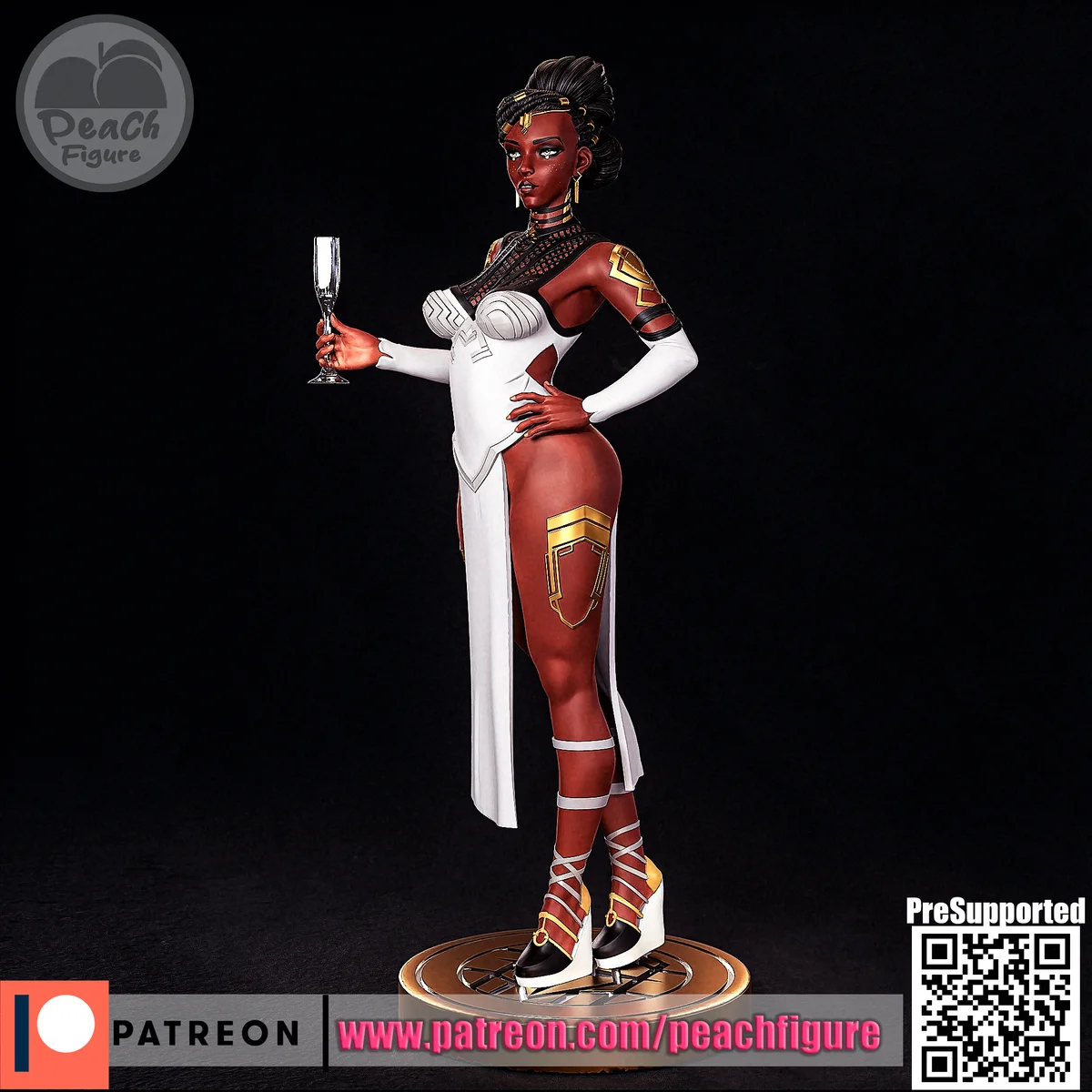 Mel Medarda | Fan Art | 3D Printed Resin Model Garage Kit | *Un-Painted* | Peach Figure 3