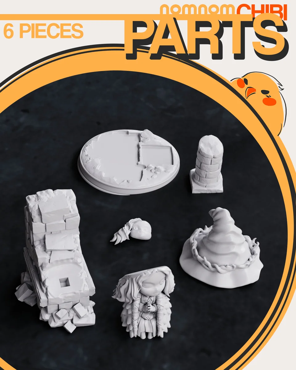 Chibi Ranni | Fan Art | 3D Printed Resin Model Garage Kit | *Un-Painted* | Nomnom 3