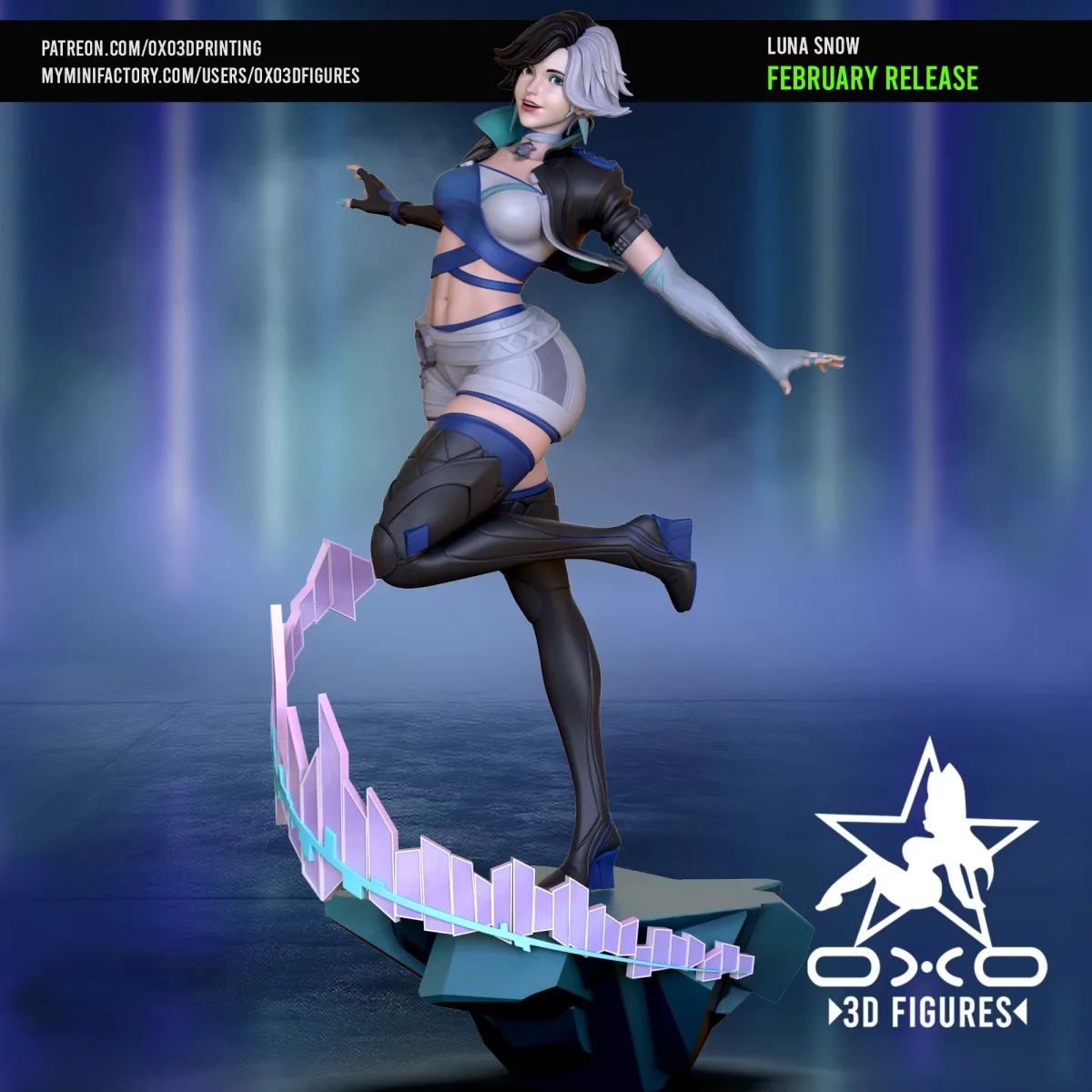 Luna Snow | Fan Art | 3D Printed Resin Model Garage Kit | *Un-Painted* | OXO3D 3