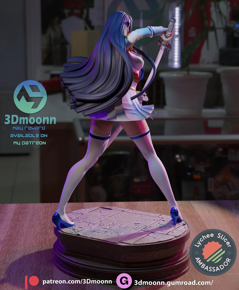 Satsuki | Fan Art | 3D Printed Resin Model Garage Kit | *Un-Painted* | 3DMoonn 3
