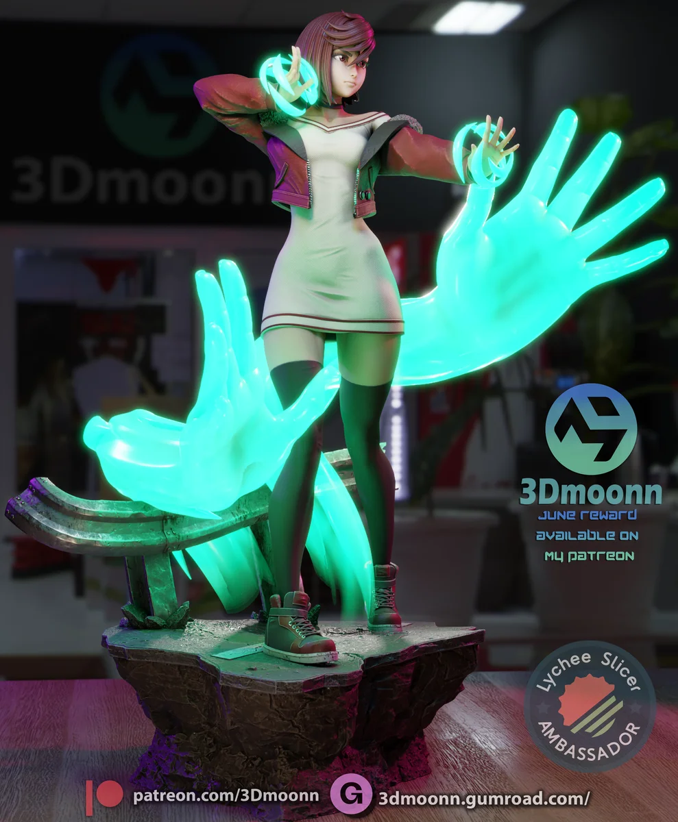 Momo | Fan Art | 3D Printed Resin Model Garage Kit | *Un-Painted* | 3DMoonn 7