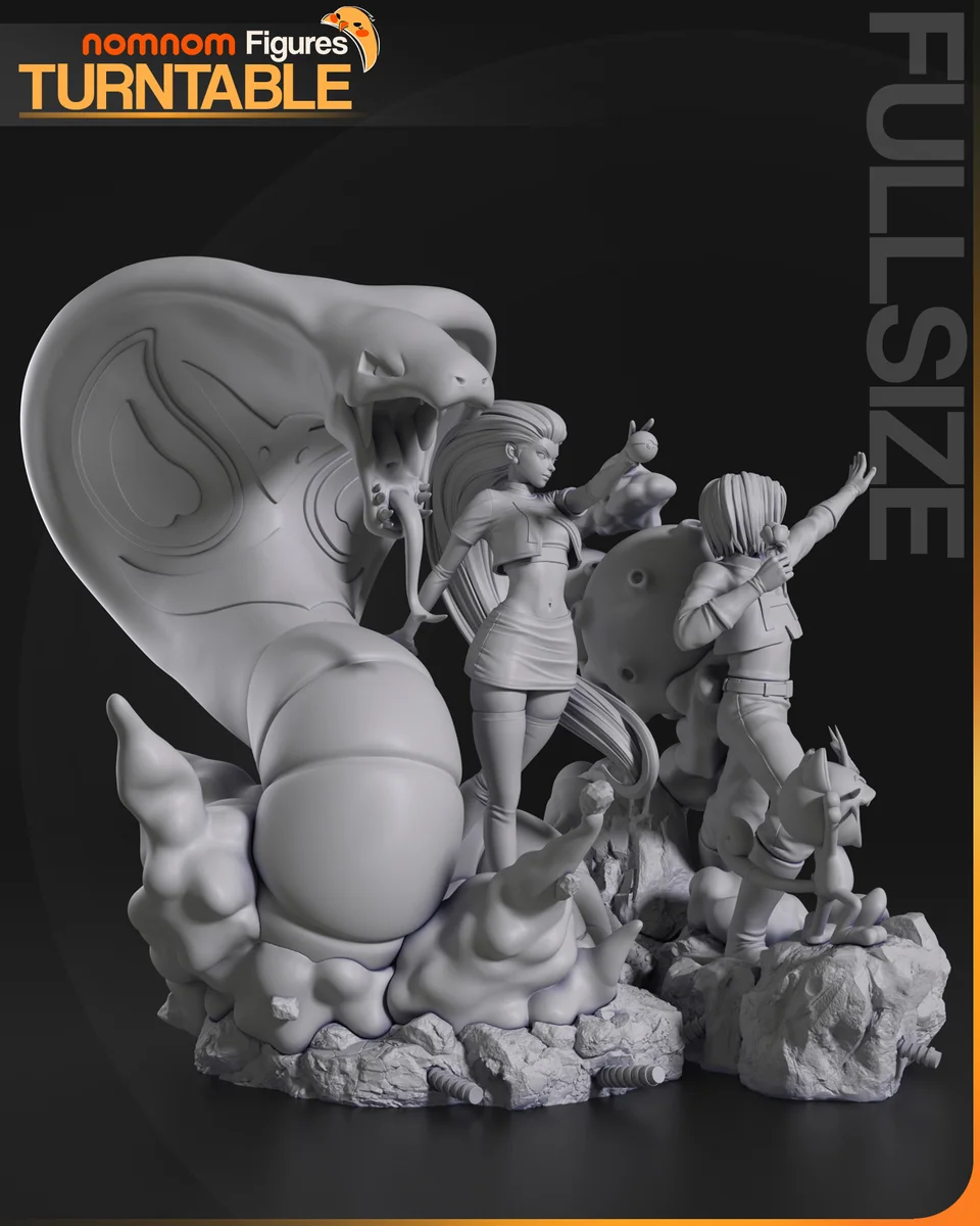 Team Rocket - Jessie + James | Fan Art | 3D Printed Resin Model Garage Kit | *Un-Painted* | Nomnom 5