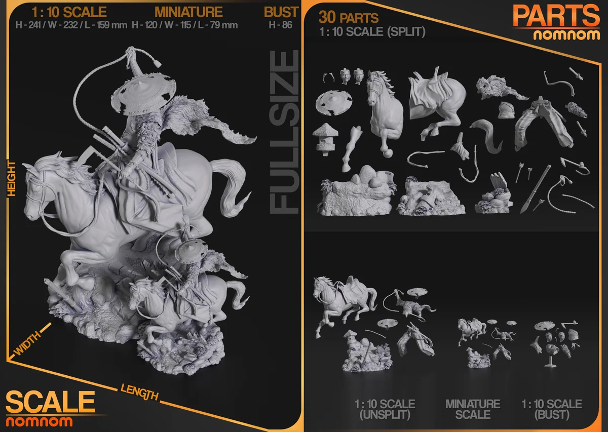Atsu | Fan Art | 3D Printed Resin Model Garage Kit | *Un-Painted* | Nomnom 7