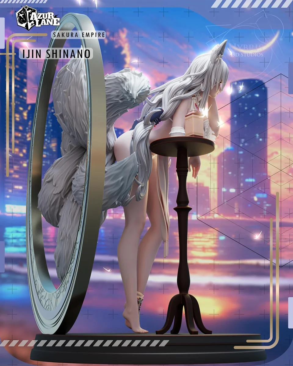Ijin Shinano | Fan Art | 3D Printed Resin Model Garage Kit | *Un-Painted* | Hybris Studios 8