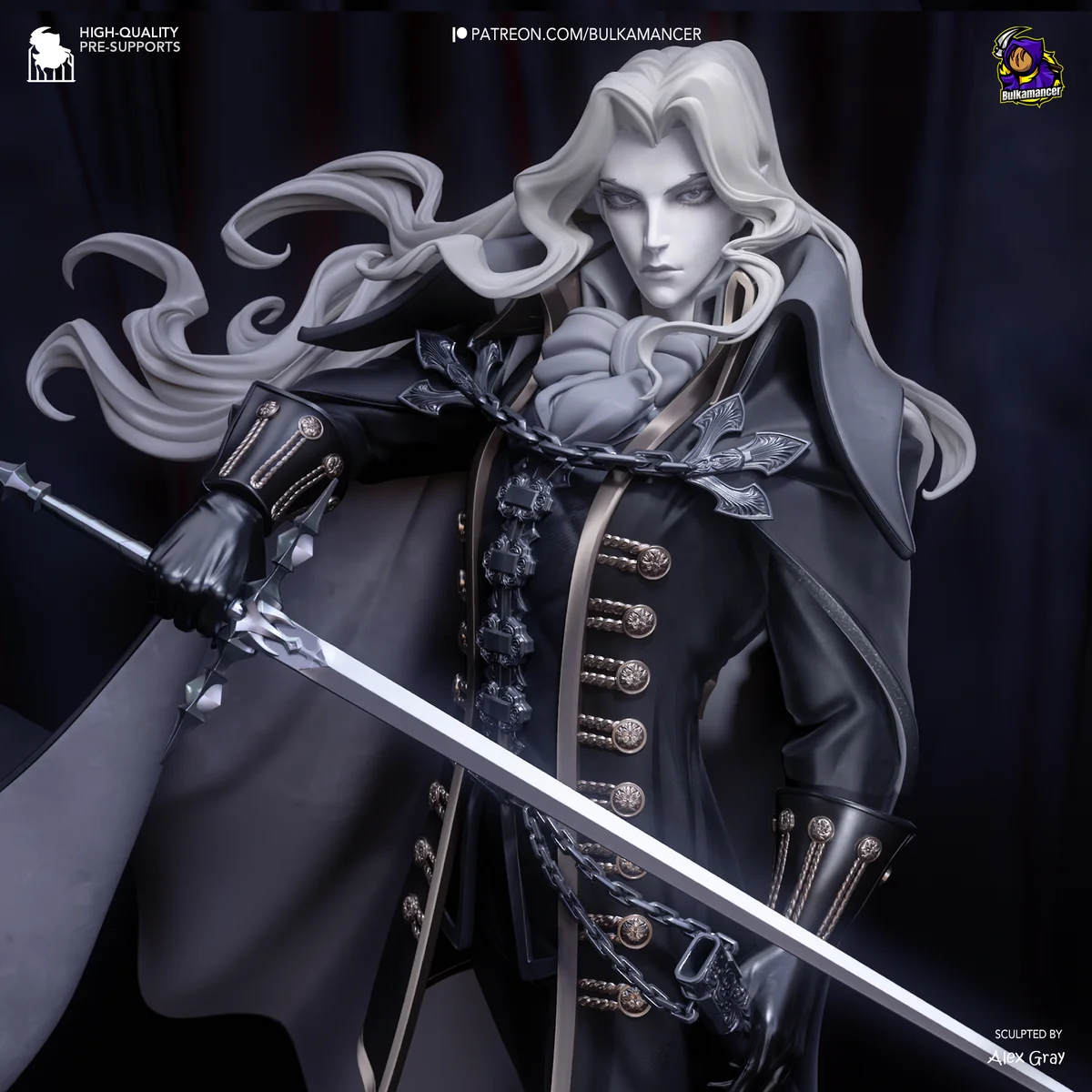 Alucard | Fan Art | 3D Printed Resin Model Garage Kit | *Un-Painted* | Bulkamancer