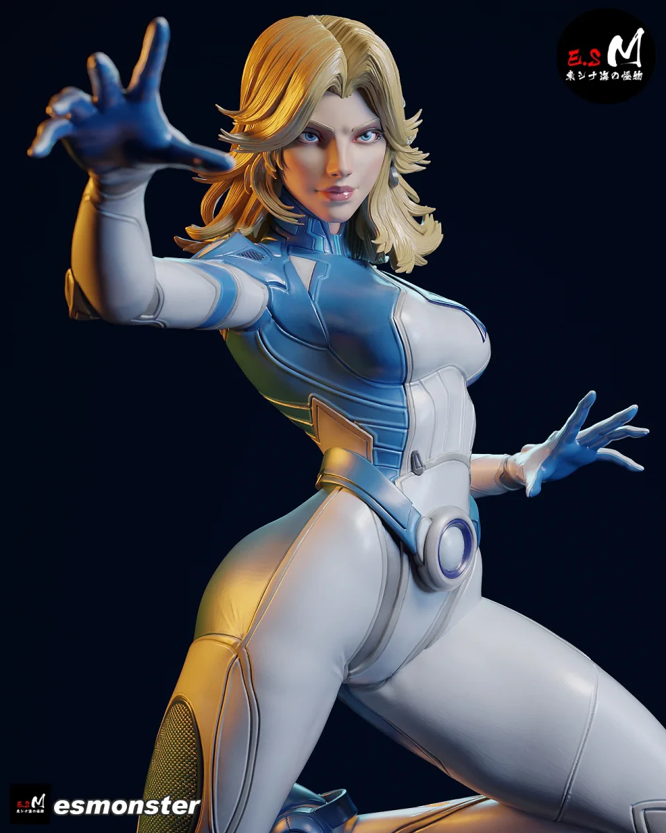 Invisible Woman | Fan Art | 3D Printed Resin Model Garage Kit | *Un-Painted* | ES Monster 6