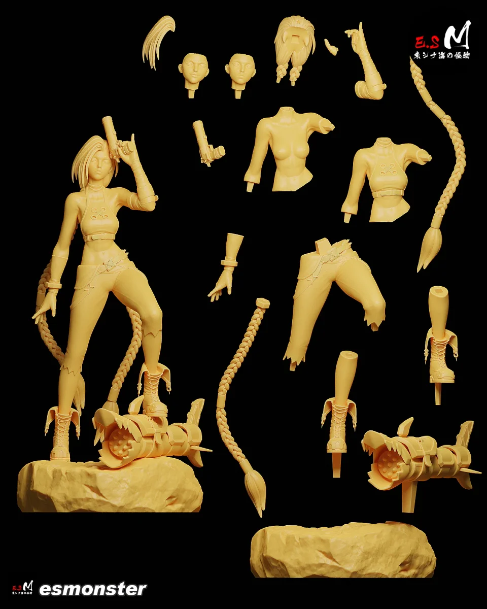 Jinx | Fan Art | 3D Printed Resin Model Garage Kit | *Un-Painted* | ES Monster 9