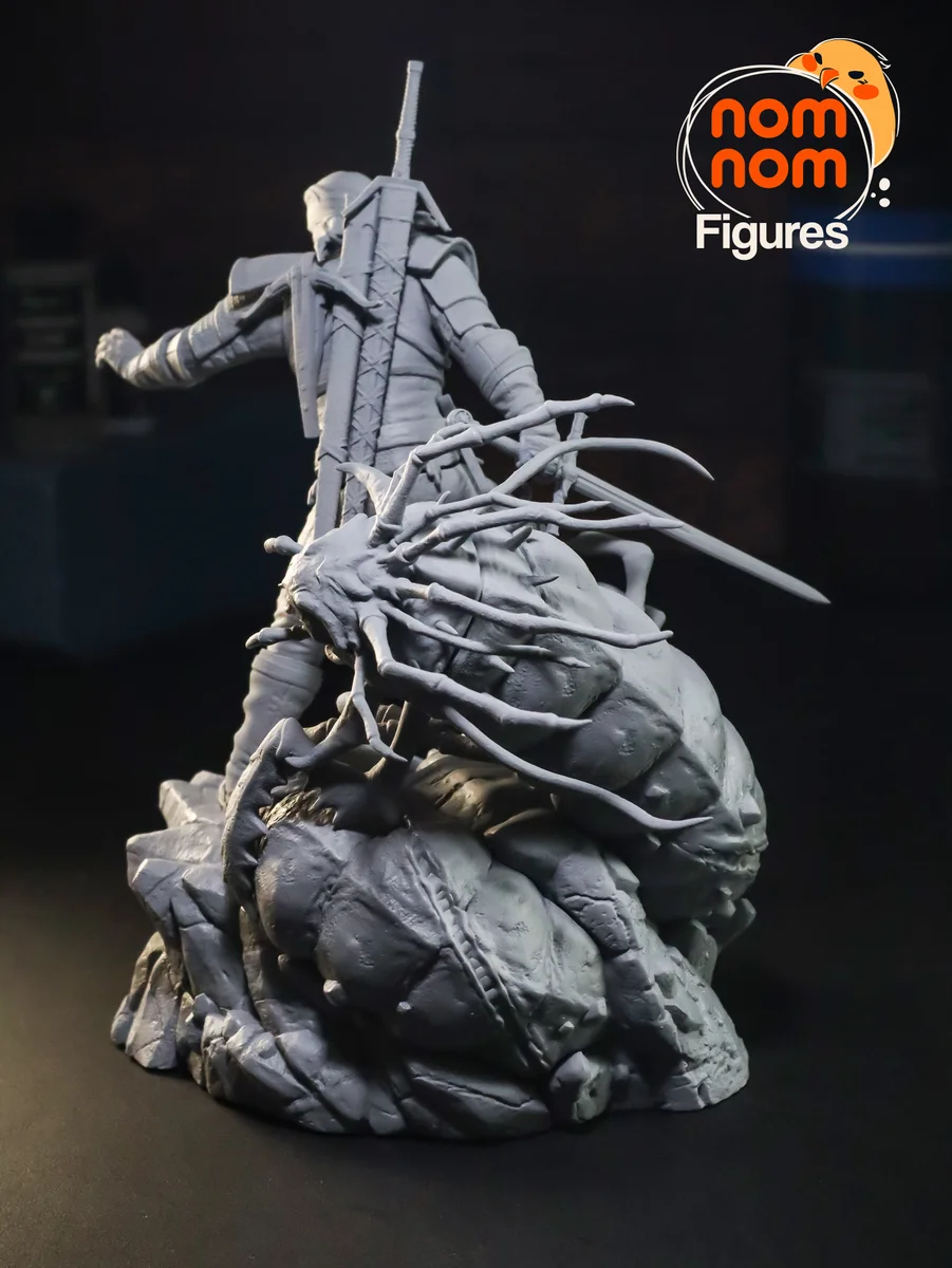 Geralt | Fan Art | 3D Printed Resin Model Garage Kit | *Un-Painted* | Nomnom 14