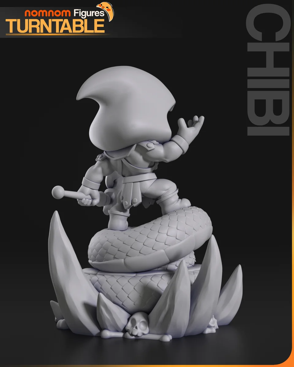 Chibi Skeletor | Fan Art | 3D Printed Resin Model Garage Kit | *Un-Painted* | Nomnom 11