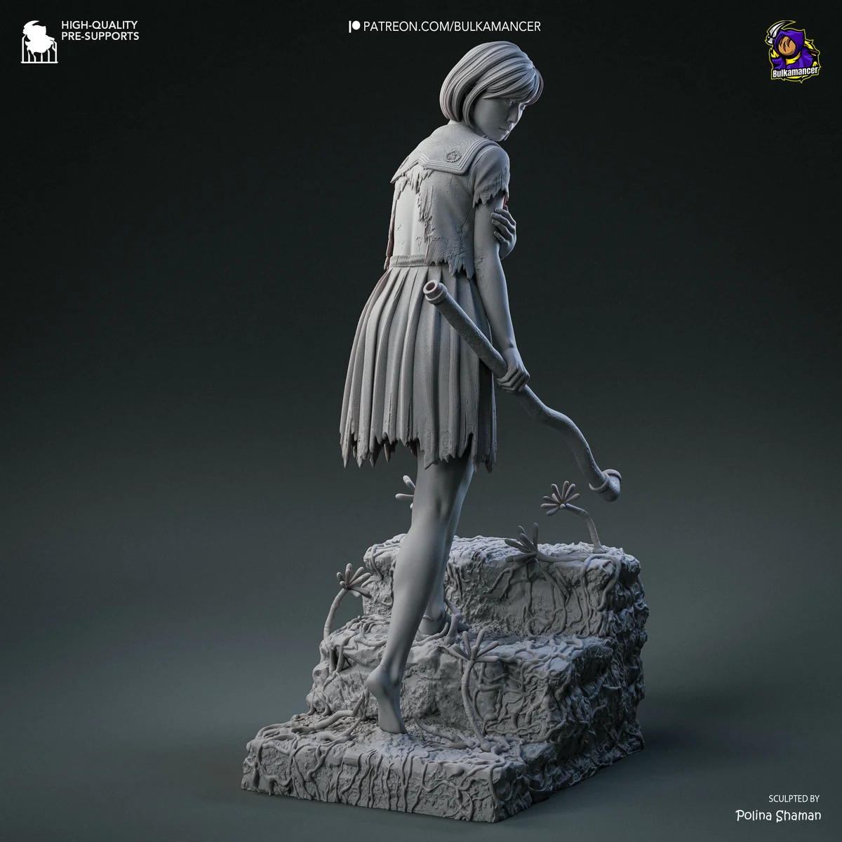 Hinako | Fan Art | 3D Printed Resin Model Garage Kit | *Un-Painted* | Bulkamancer 9