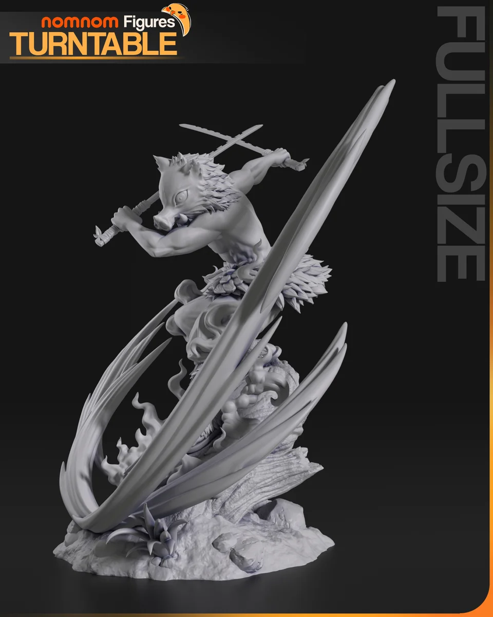 Inosuke | Fan Art | 3D Printed Resin Model Garage Kit | *Un-Painted* | Nomnom 6