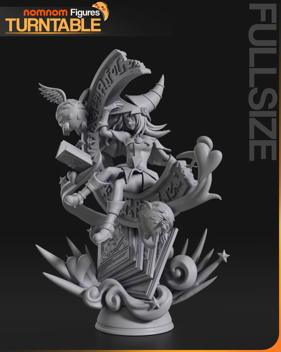 Dark Magician Girl | Fan Art | 3D Printed Resin Model Garage Kit | *Un-Painted* | Nomnom 5