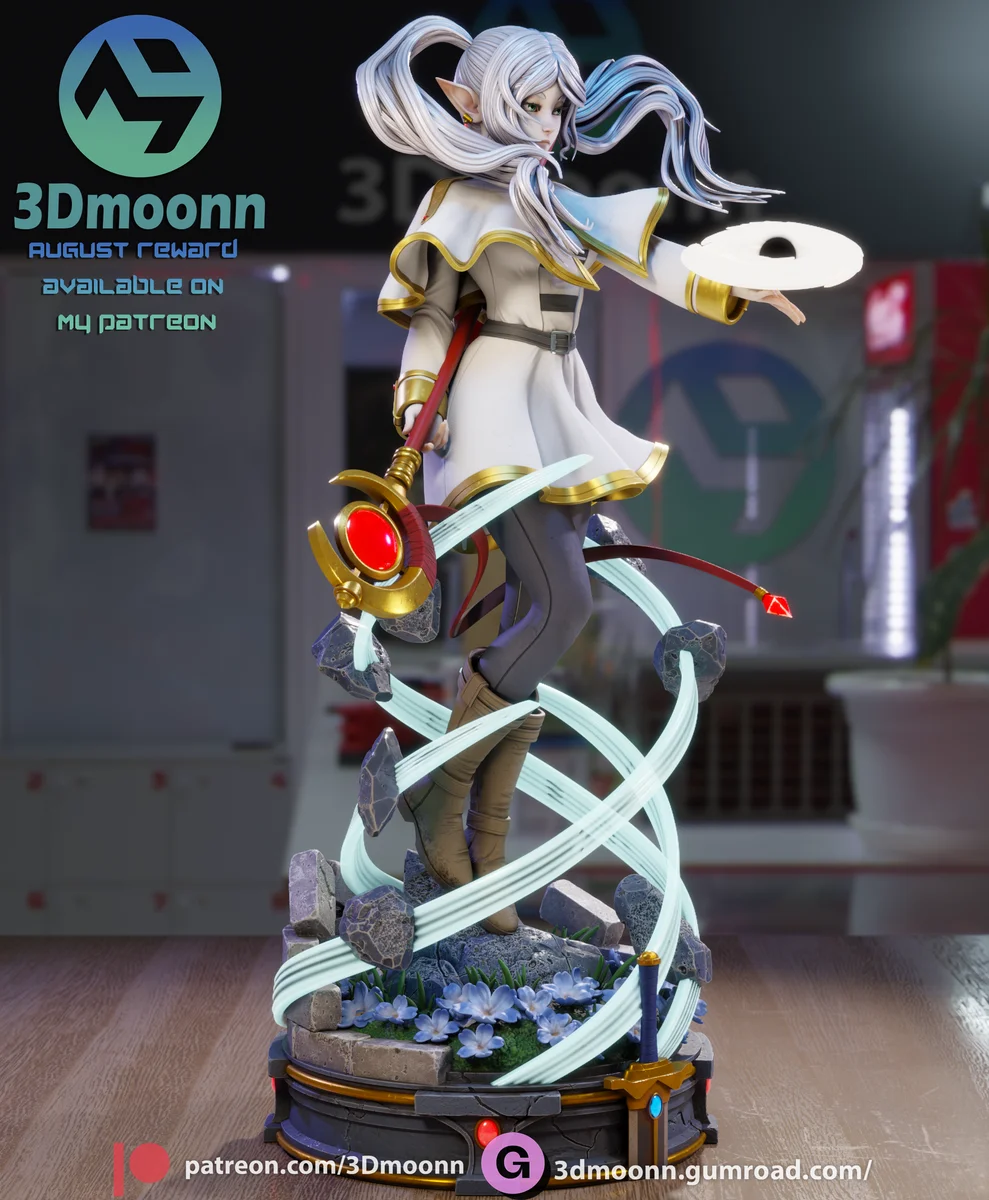 Frieren | Fan Art | 3D Printed Resin Model Garage Kit | *Un-Painted* | 3DMoonn 4