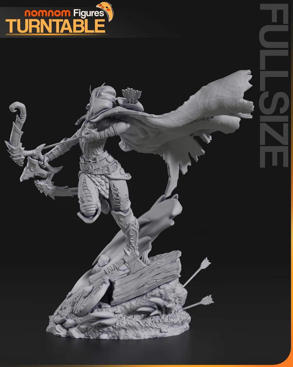 Alleria Windrunner | Fan Art | 3D Printed Resin Model Garage Kit | *Un-Painted* | Nomnom 10