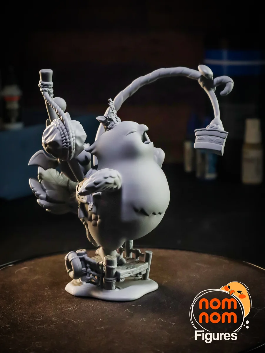 Chibi Chocobo | Fan Art | 3D Printed Resin Model Garage Kit | *Un-Painted* | Nomnom 9