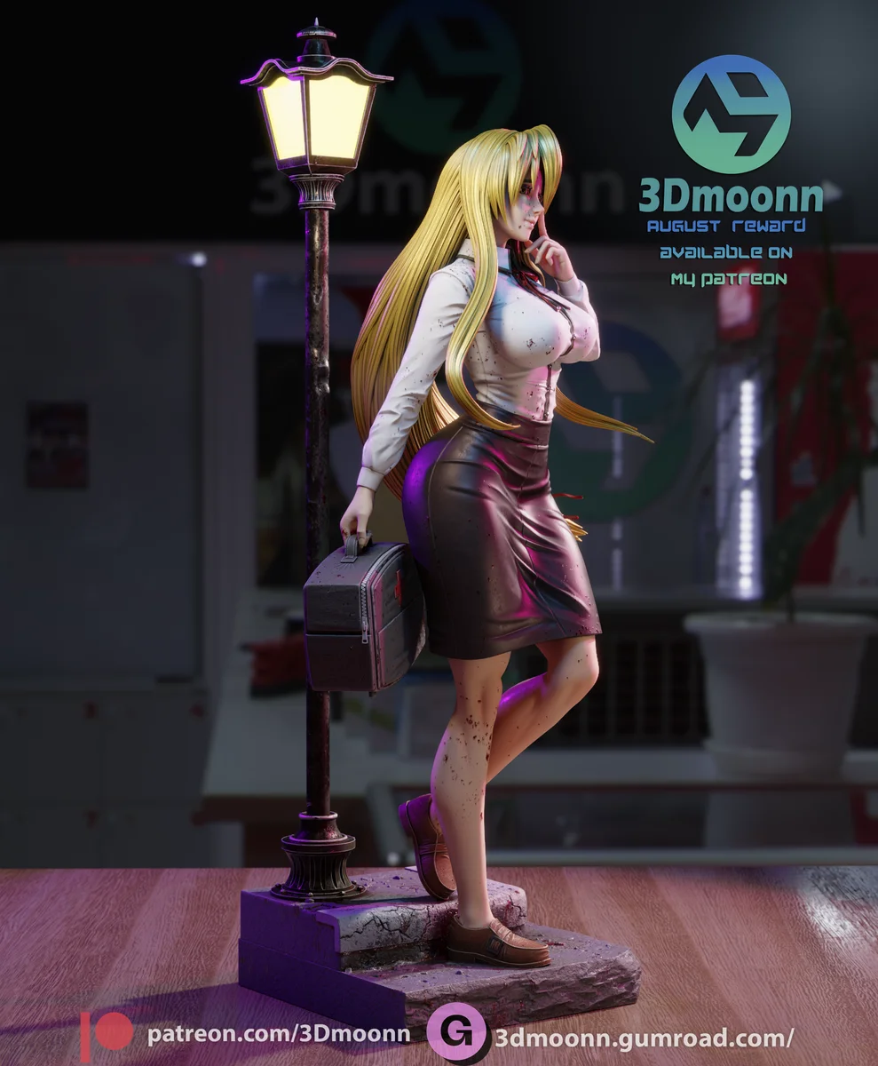 Shizuka Marikawa | Fan Art | 3D Printed Resin Model Garage Kit | *Un-Painted* | 3DMoonn 8