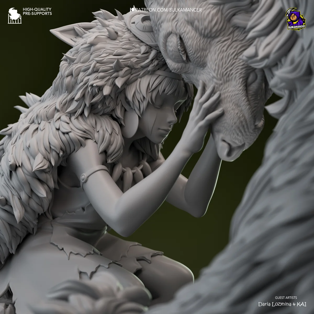 San | Fan Art | 3D Printed Resin Model Garage Kit | *Un-Painted* | Bulkamancer 10