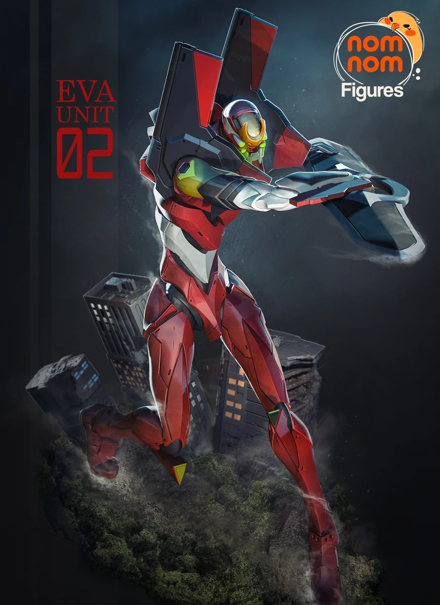 Eva 02 | Fan Art | 3D Printed Resin Model Garage Kit | *Un-Painted* | Nomnom
