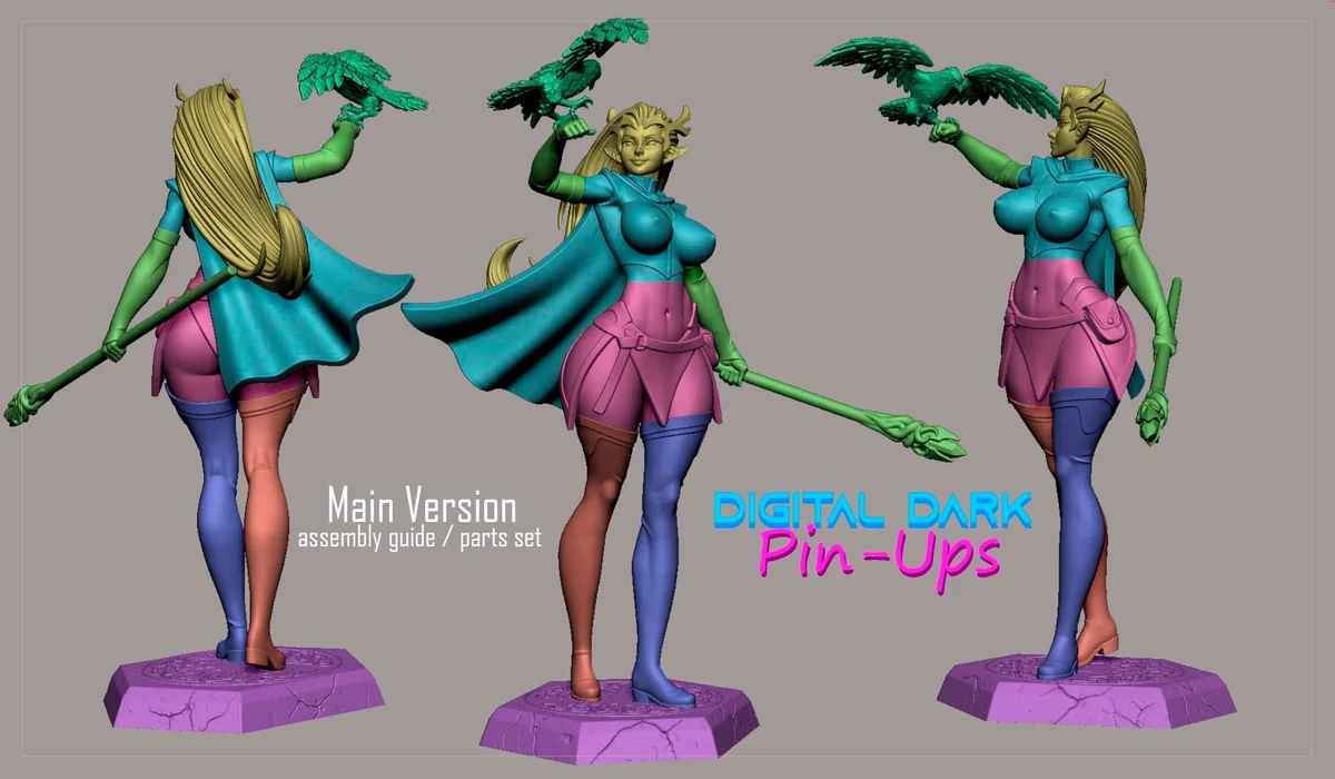 Druid | Fan Art | 3D Printed Resin Model Garage Kit | *Un-Painted* | Digital Dark 3