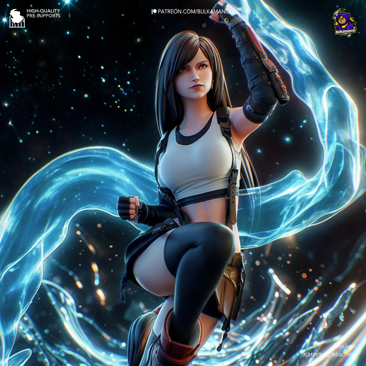 Tifa Lockhart | Fan Art | 3D Printed Resin Model Garage Kit | *Un-Painted* | Bulkamancer