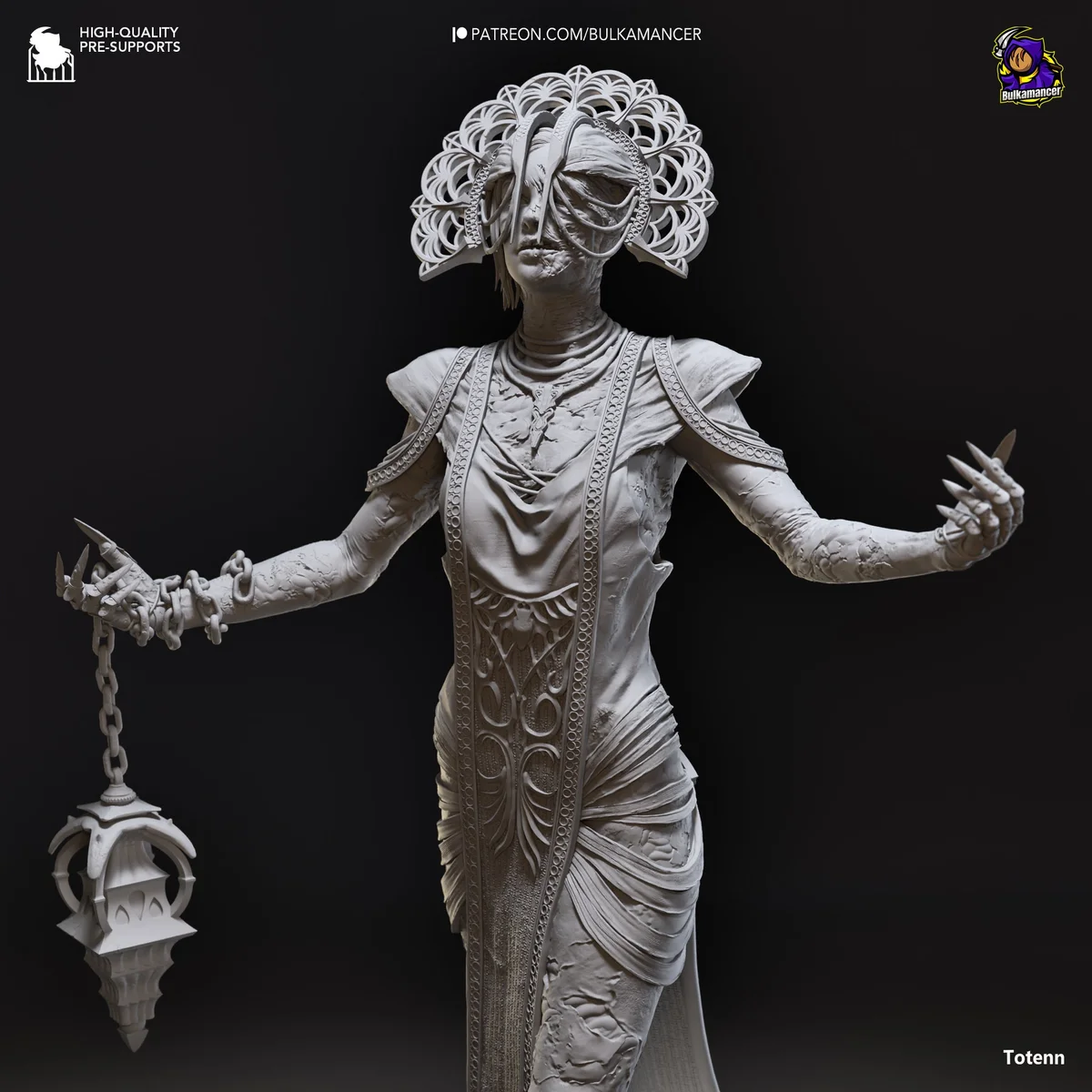 High Priestess | Fan Art | 3D Printed Resin Model Garage Kit | *Un-Painted* | Bulkamancer 6