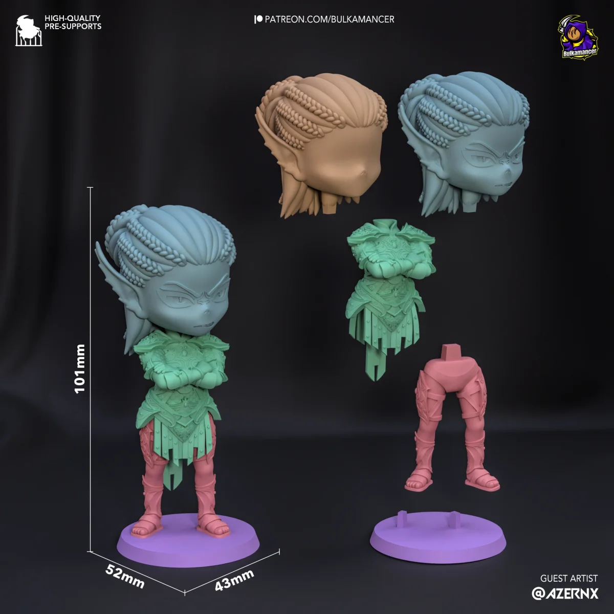 Chibi Lae`zel | Fan Art | 3D Printed Resin Model Garage Kit | *Un-Painted* | Bulkamancer 4