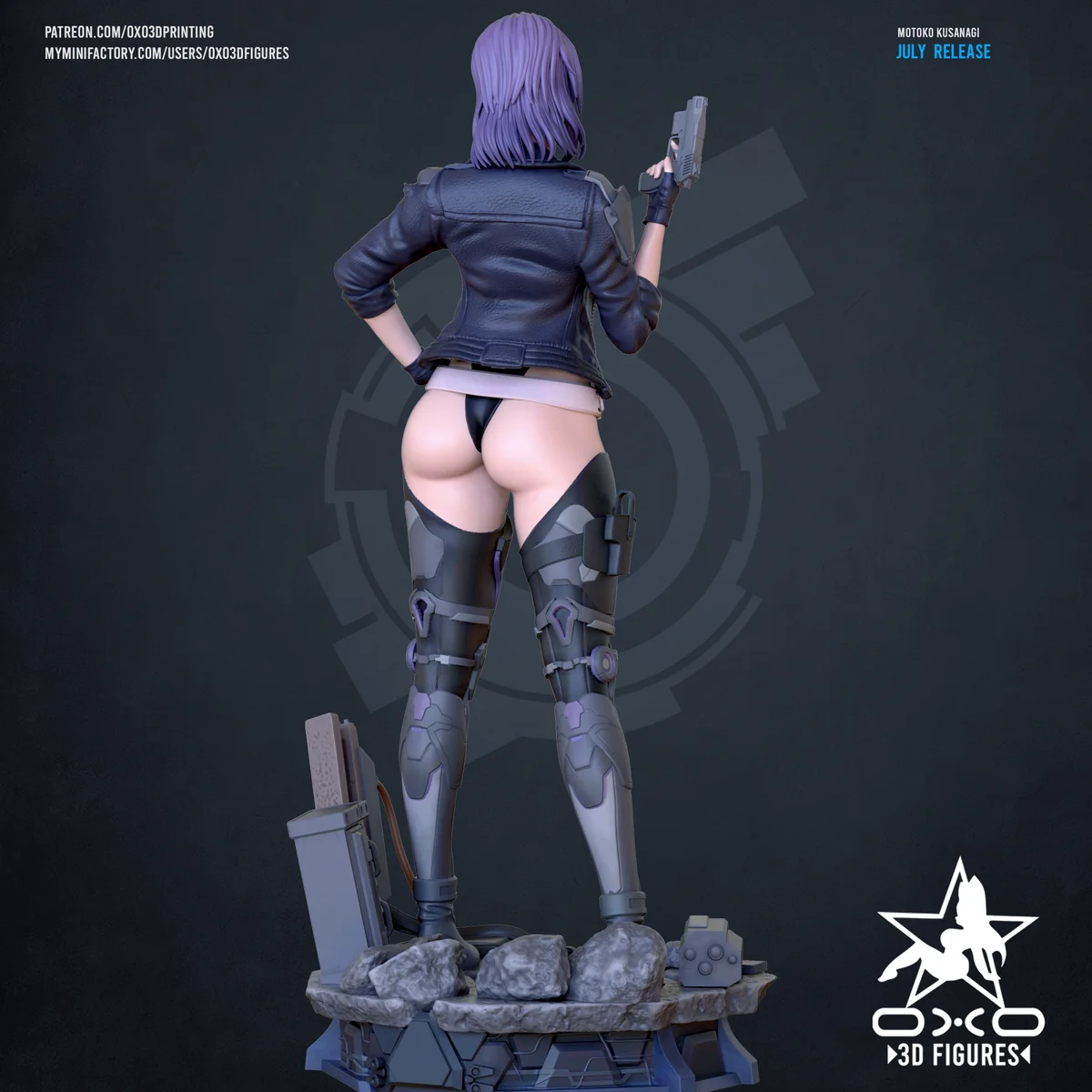Motoko Kusanagi | Fan Art | 3D Printed Resin Model Garage Kit | *Un-Painted* | OXO3D 4