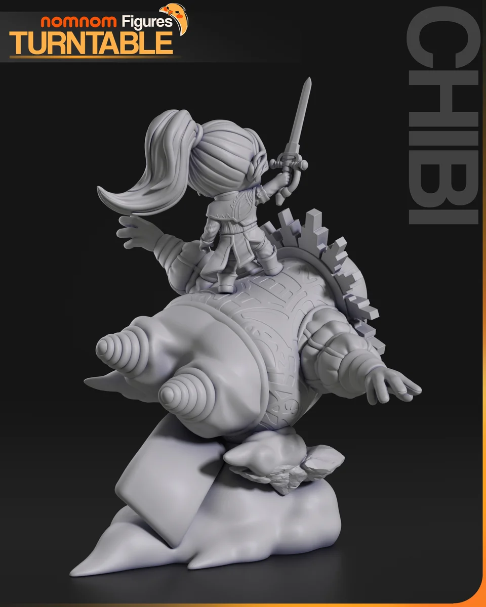 Chibi Esquie | Fan Art | 3D Printed Resin Model Garage Kit | *Un-Painted* | Nomnom 10