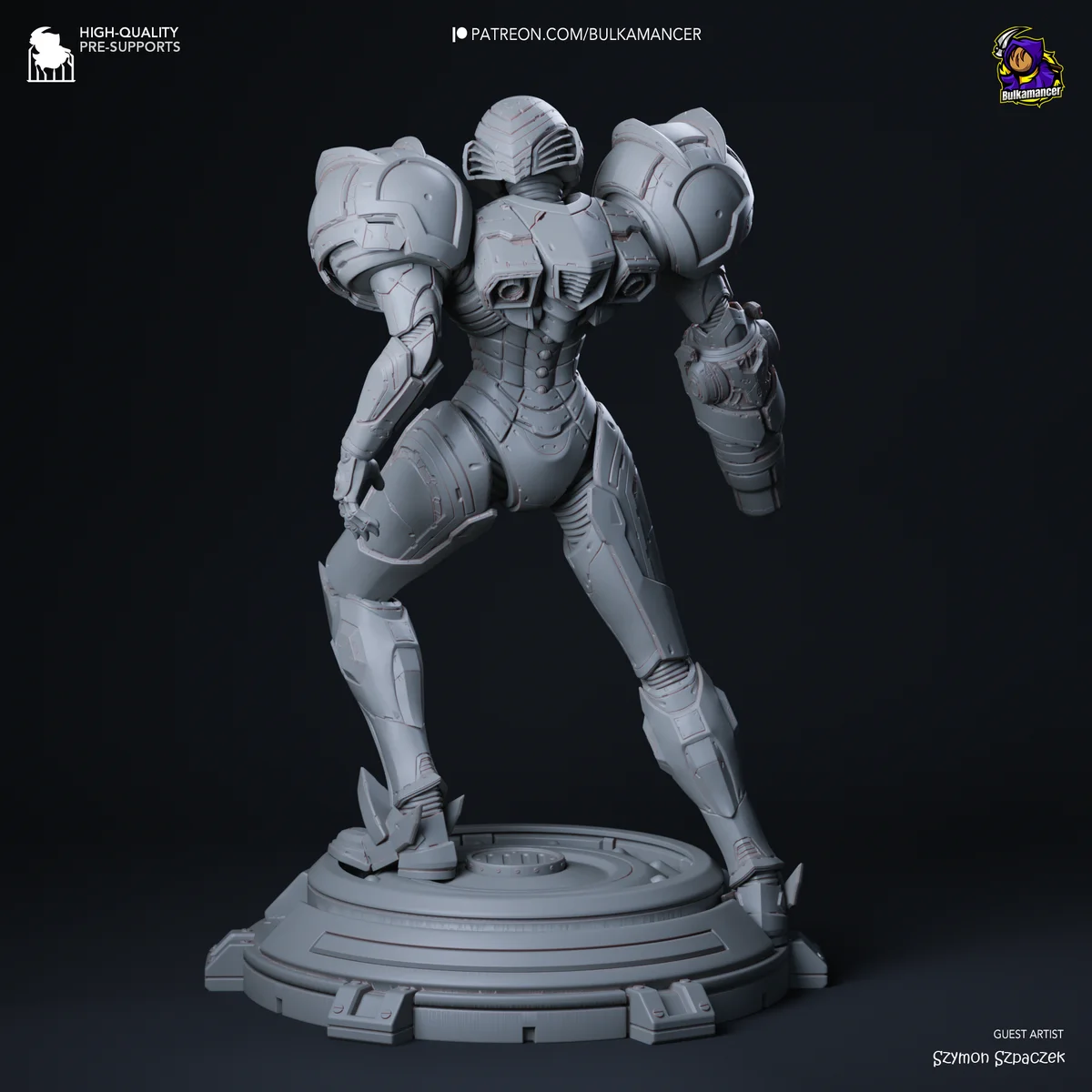 Samus Aran | Fan Art | 3D Printed Resin Model Garage Kit | *Un-Painted* | Bulkamancer 9