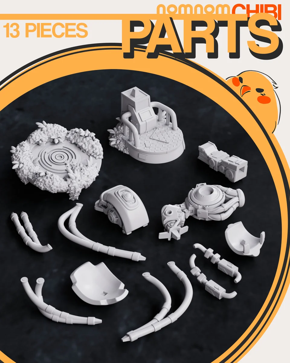 Chibi GlaDOS | Fan Art | 3D Printed Resin Model Garage Kit | *Un-Painted* | Nomnom 3