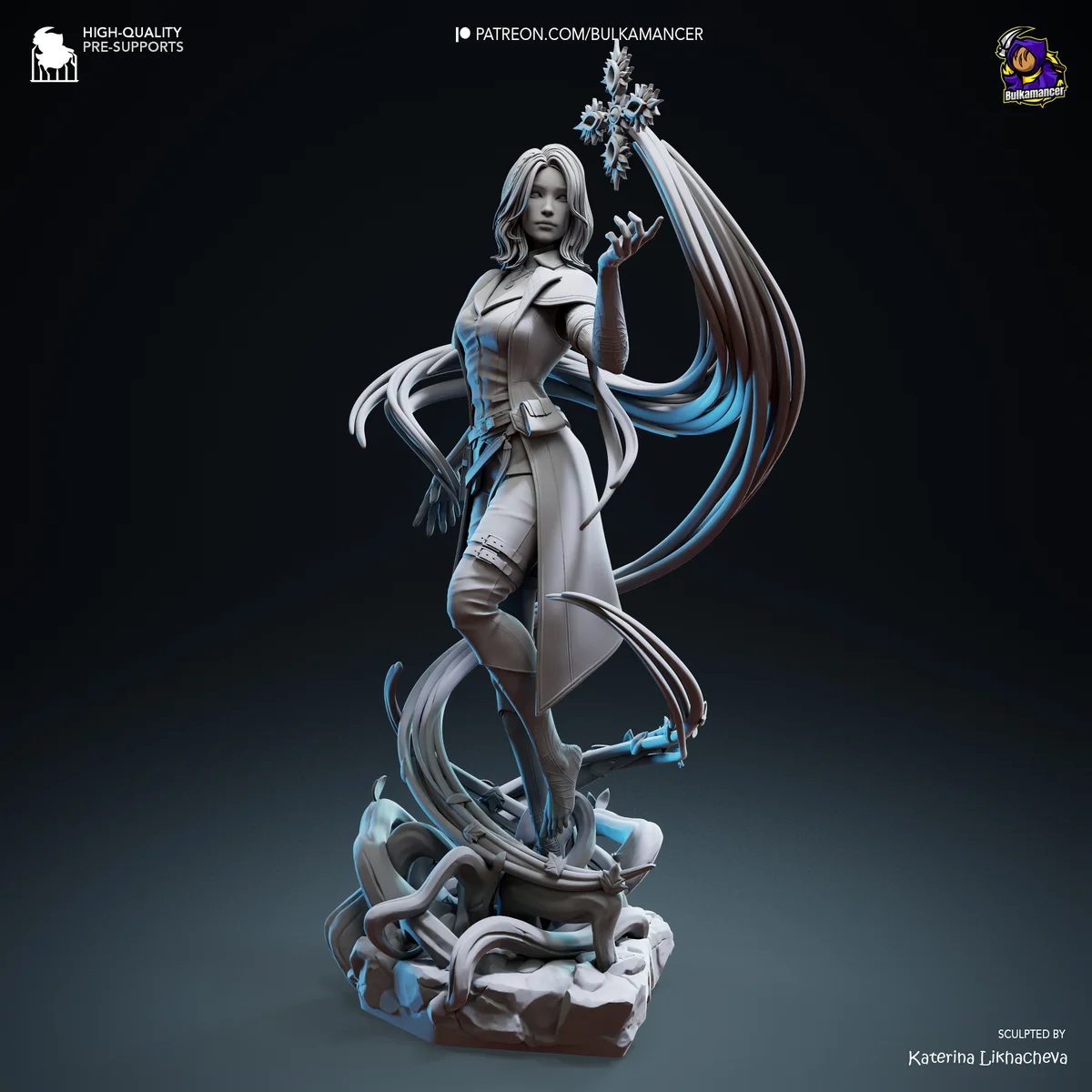 Lune | Fan Art | 3D Printed Resin Model Garage Kit | *Un-Painted* | Bulkamancer 6