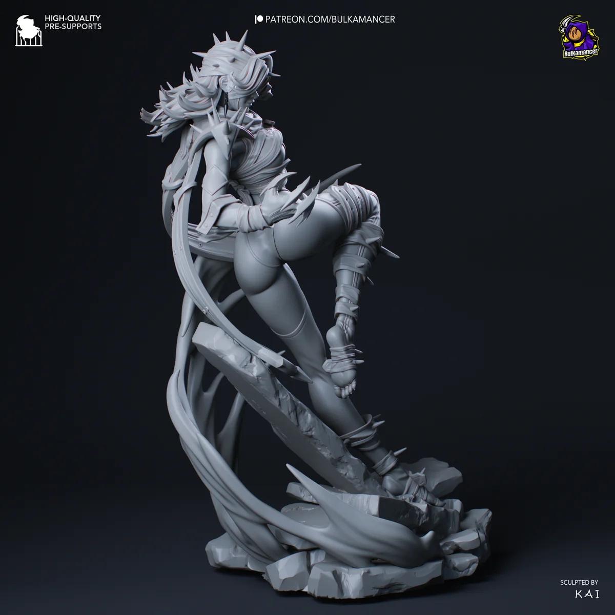 Invisible Woman Malice | Fan Art | 3D Printed Resin Model Garage Kit | *Un-Painted* | Bulkamancer 7