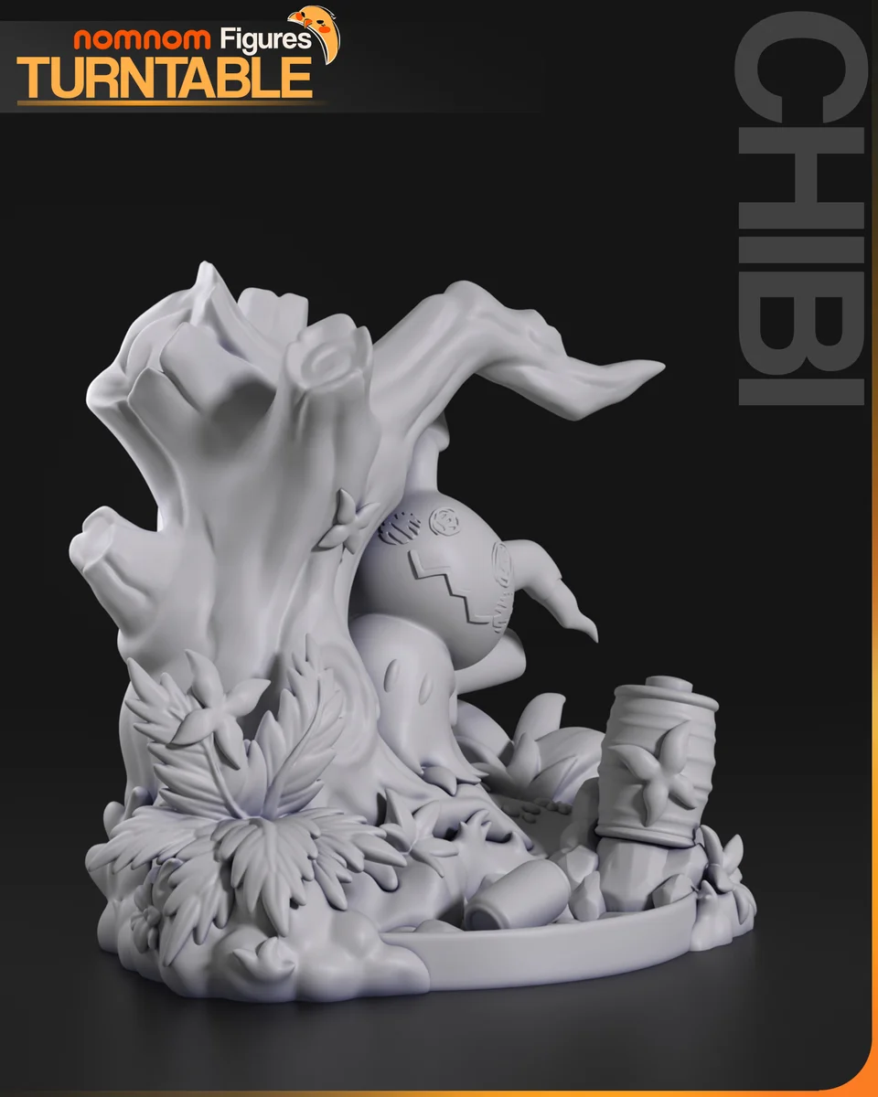 Chibi Mimikyu | Fan Art | 3D Printed Resin Model Garage Kit | *Un-Painted* | Nomnom 5