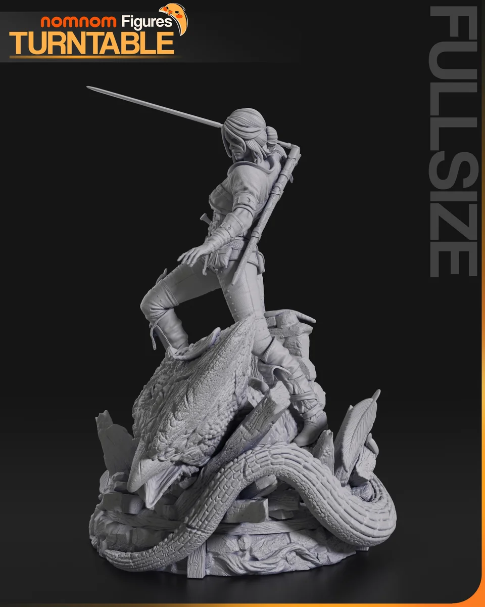 Ciri | Fan Art | 3D Printed Resin Model Garage Kit | *Un-Painted* | Nomnom 6