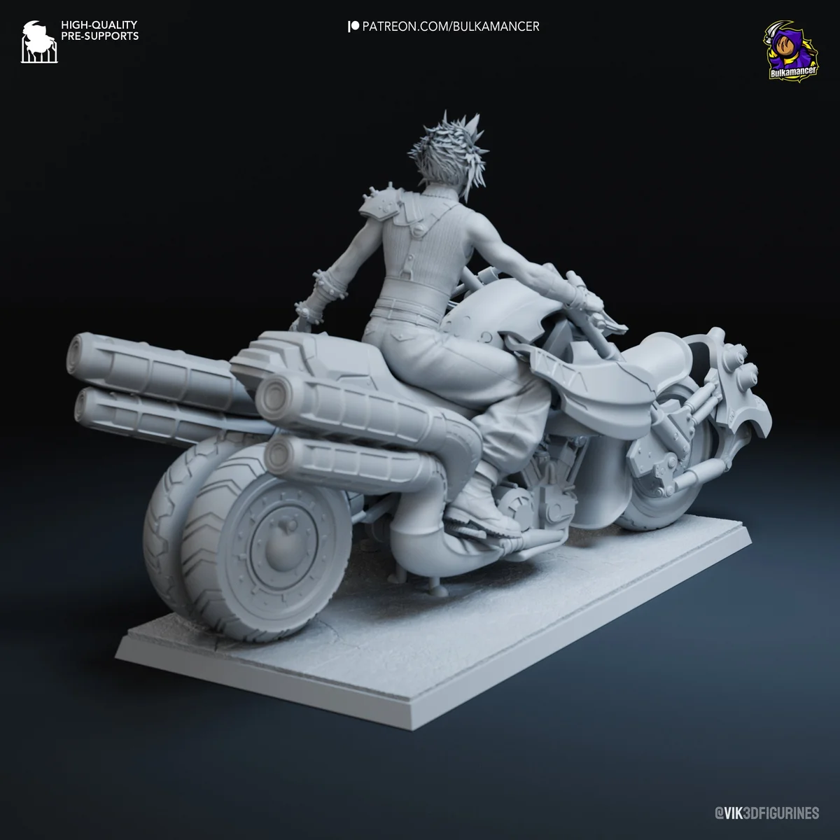 Cloud | Fan Art | 3D Printed Resin Model Garage Kit | *Un-Painted* | Bulkamancer 7