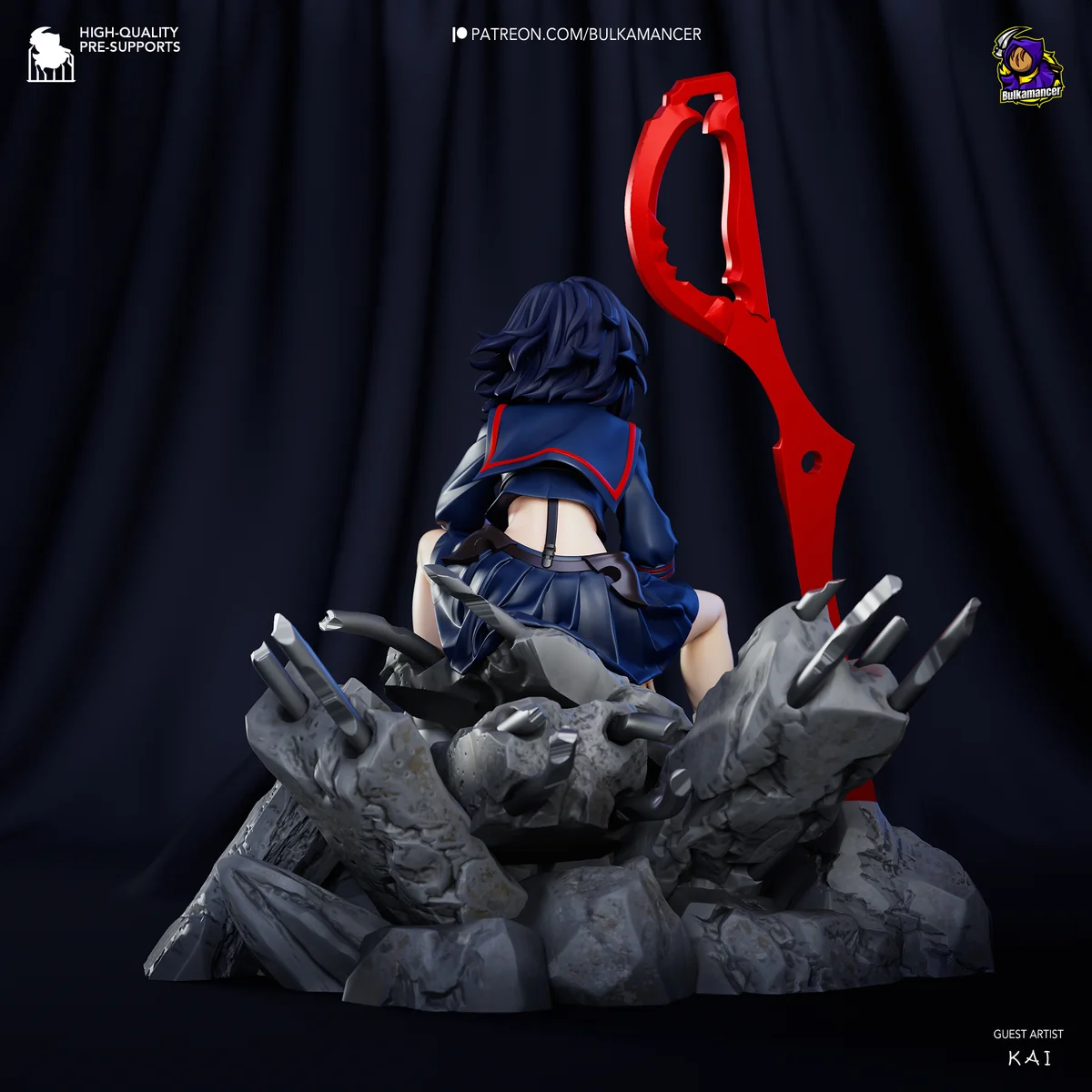 Ryuko Matoi | Fan Art | 3D Printed Resin Model Garage Kit | *Un-Painted* | Bulkamancer 3
