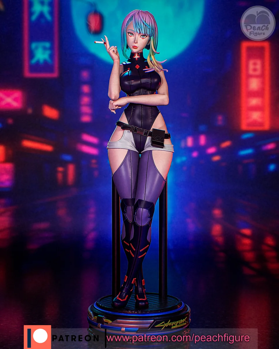 Lucy Cyberpunk | Fan Art | 3D Printed Resin Model Garage Kit | *Un-Painted* | Peach Figure 12