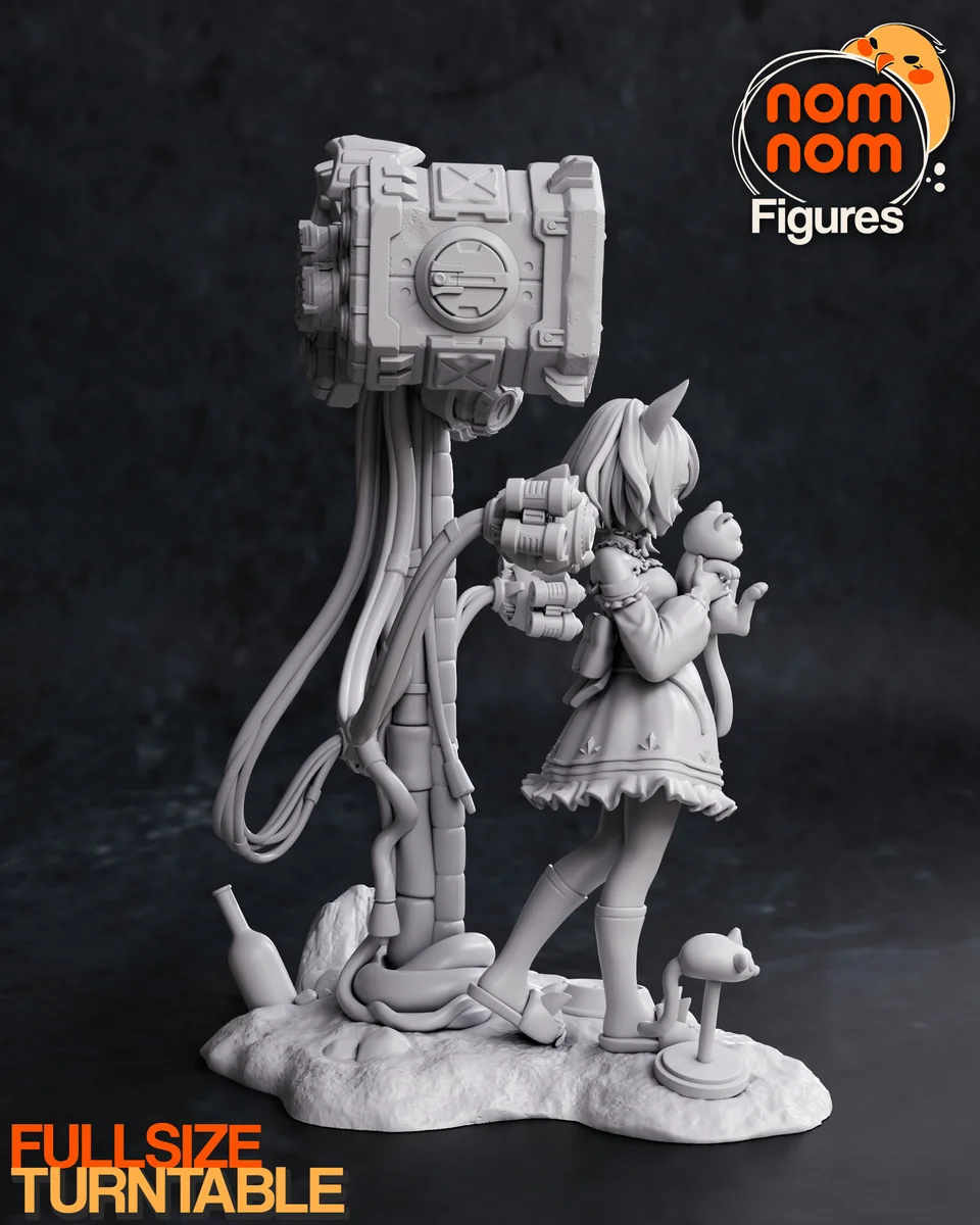 Luna x Tofu | Fan Art | 3D Printed Resin Model Garage Kit | *Un-Painted* | Nomnom 7