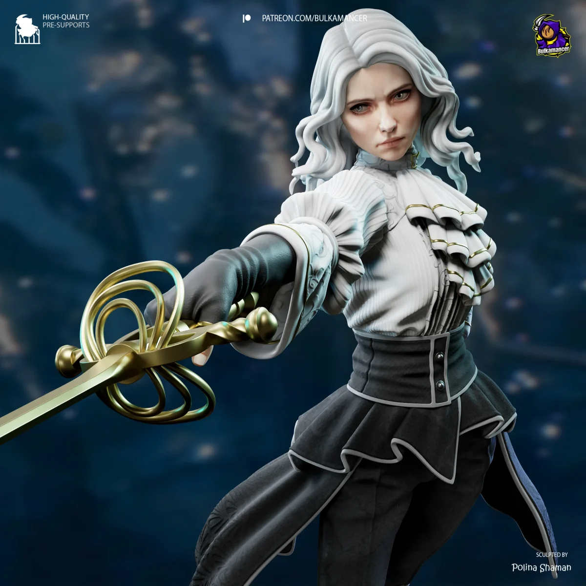 Real Maelle | Fan Art | 3D Printed Resin Model Garage Kit | *Un-Painted* | Bulkamancer