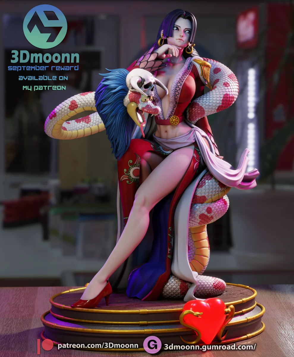 Boa Hancock | Fan Art | 3D Printed Resin Model Garage Kit | *Un-Painted* | 3DMoonn 8