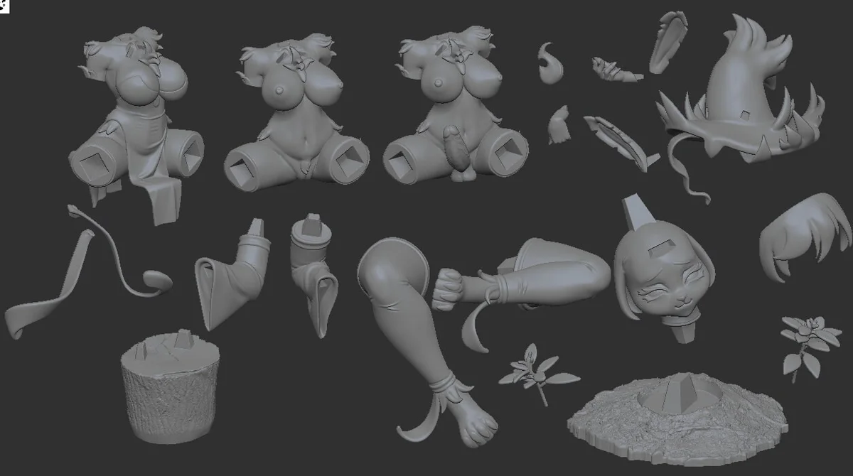 Leafeon | Fan Art | 3D Printed Resin Model Garage Kit | *Un-Painted* | Officer Rhu 6