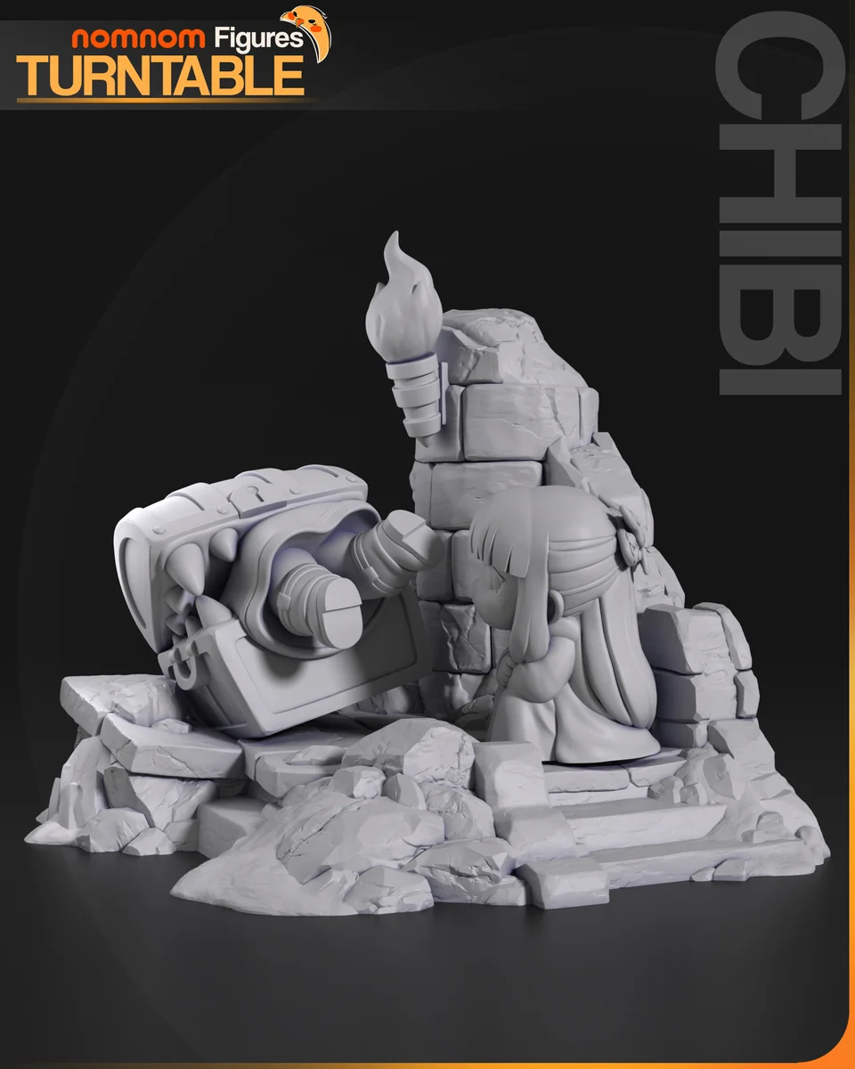 Chibi Mimic Chest x Frieren | Fan Art | 3D Printed Resin Model Garage Kit | *Un-Painted* | Nomnom 5