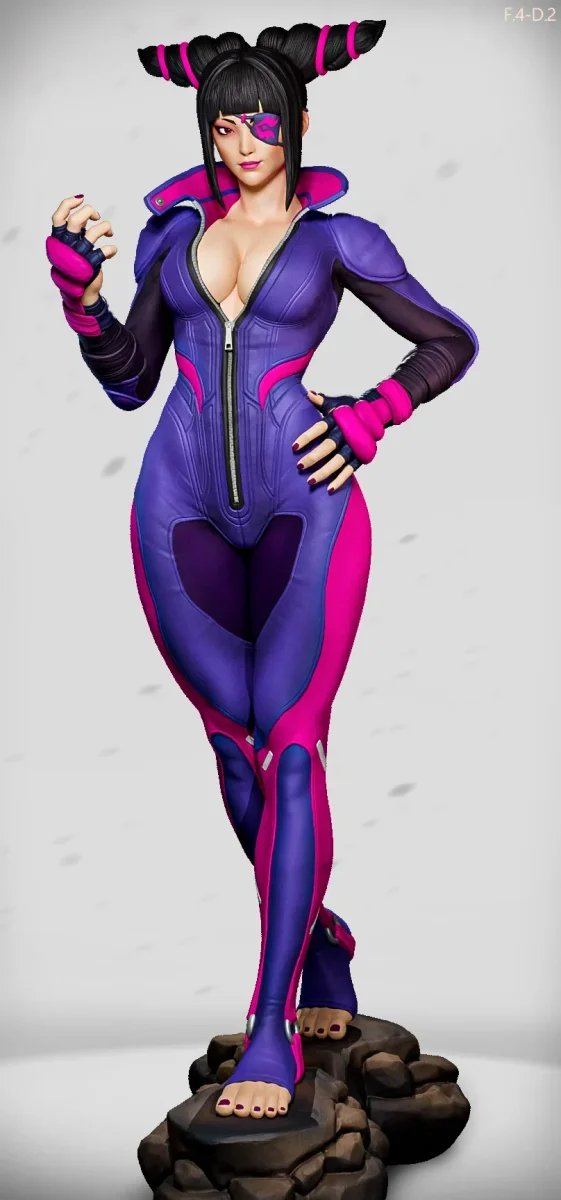 Juri (Pose 2) | Fan Art | 3D Printed Resin Model Garage Kit | *Un-Painted* | ES Monster