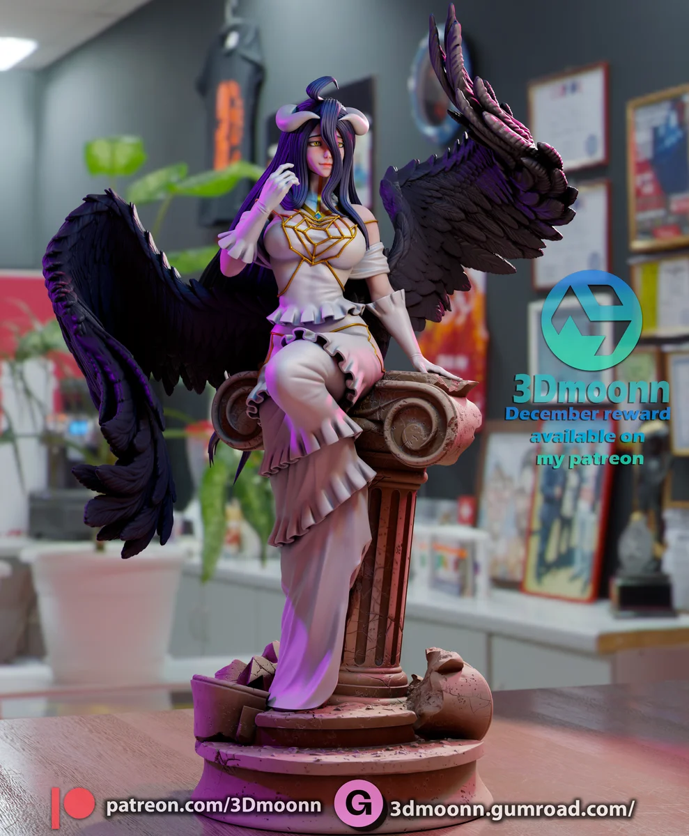 Albedo | Fan Art | 3D Printed Resin Model Garage Kit | *Un-Painted* | 3DMoonn 3