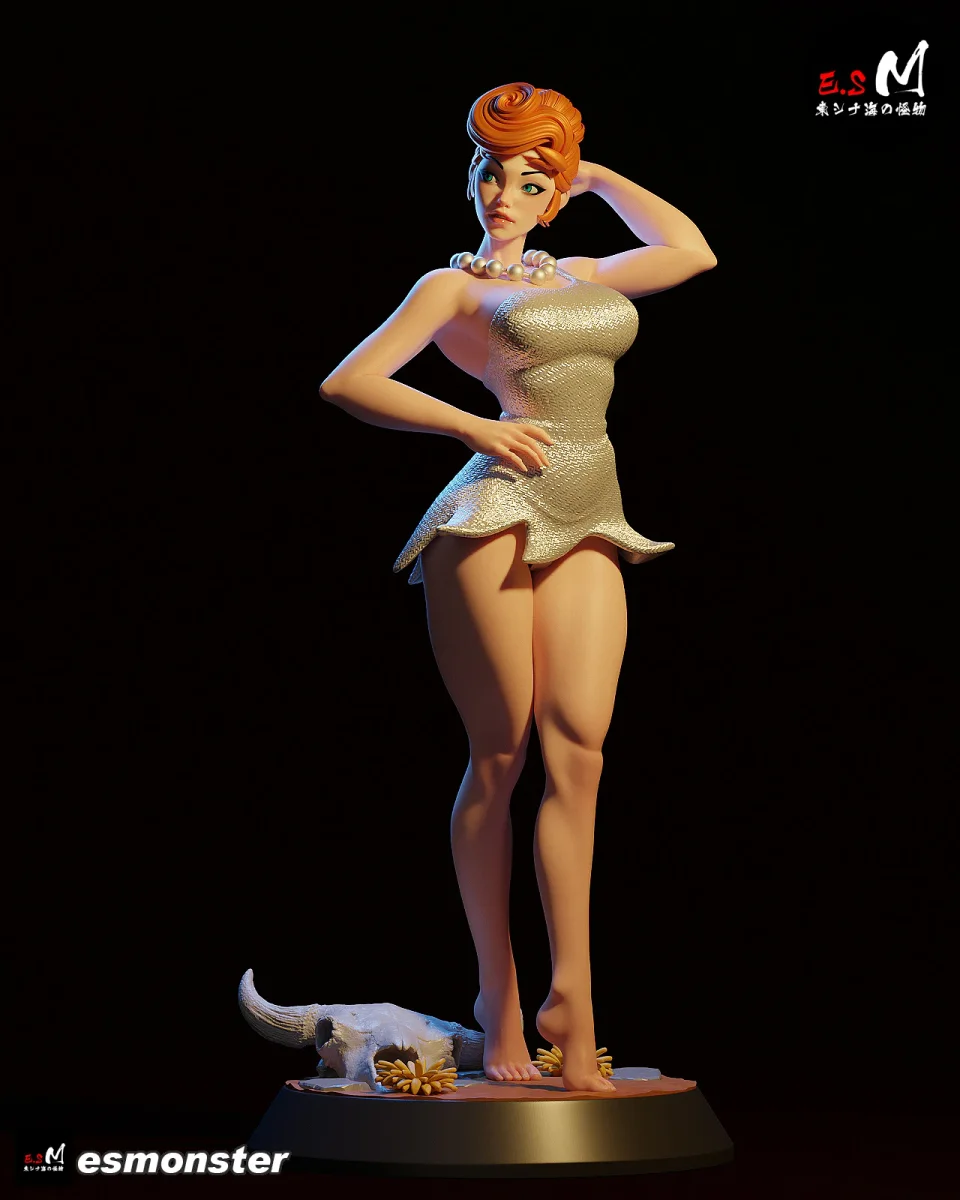 Wilma & Betty | Fan Art | 3D Printed Resin Model Garage Kit | *Un-Painted* | ES Monster 4