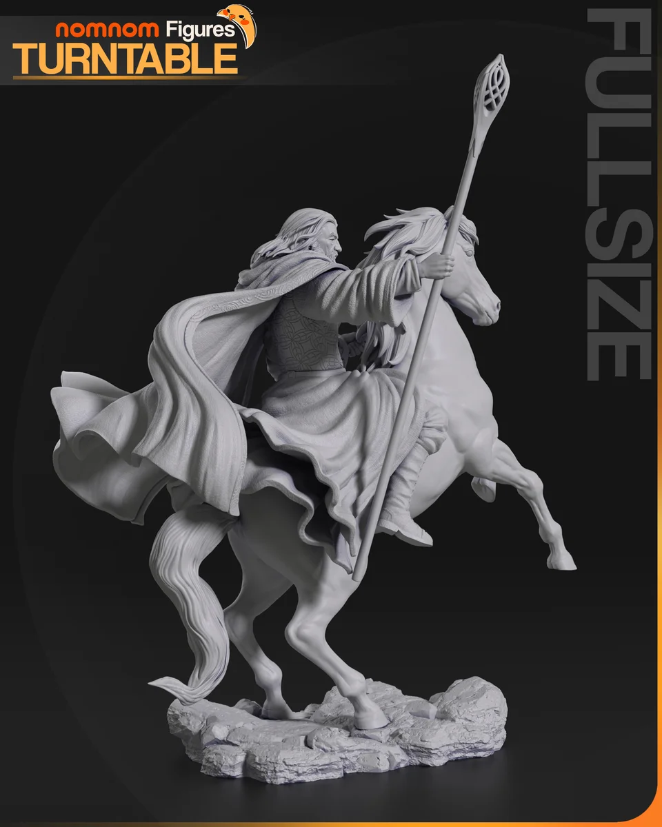 Gandalf the White | Fan Art | 3D Printed Resin Model Garage Kit | *Un-Painted* | Nomnom 5